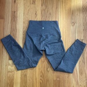 Lululemon Align Pant II 25" heathered mini herringbone leggings black white sz 4